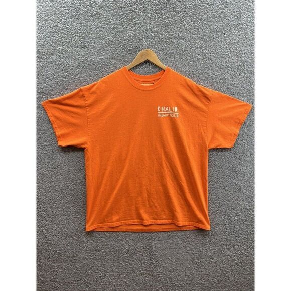 Khalid World Free Spirit Tour Bee Graphic Short Sleeve Orange T-Shirt Size 2X - Picture 1 of 5